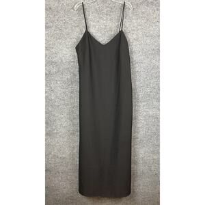 MNG White & Black V-Neck Thin Straps Maxi A-Line Stilhouse Dress US 6